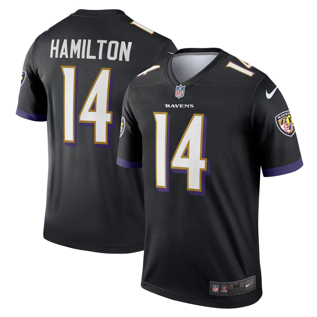 Kyle Hamilton Baltimore Ravens black Legend jersey