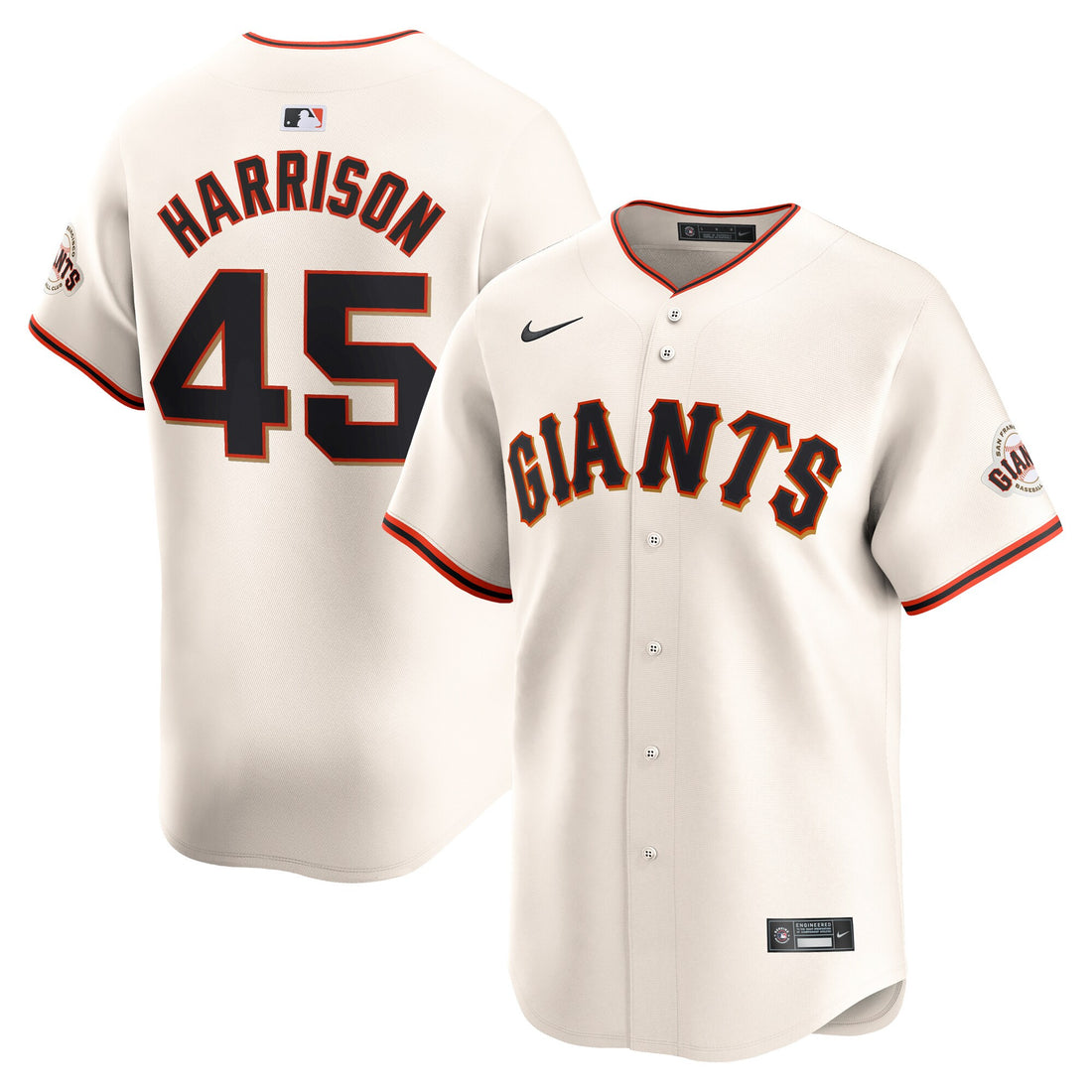 Kyle Harrison San Francisco Giants cream Limited jersey