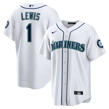 Kyle Lewis Name Seattle Mariners white jersey