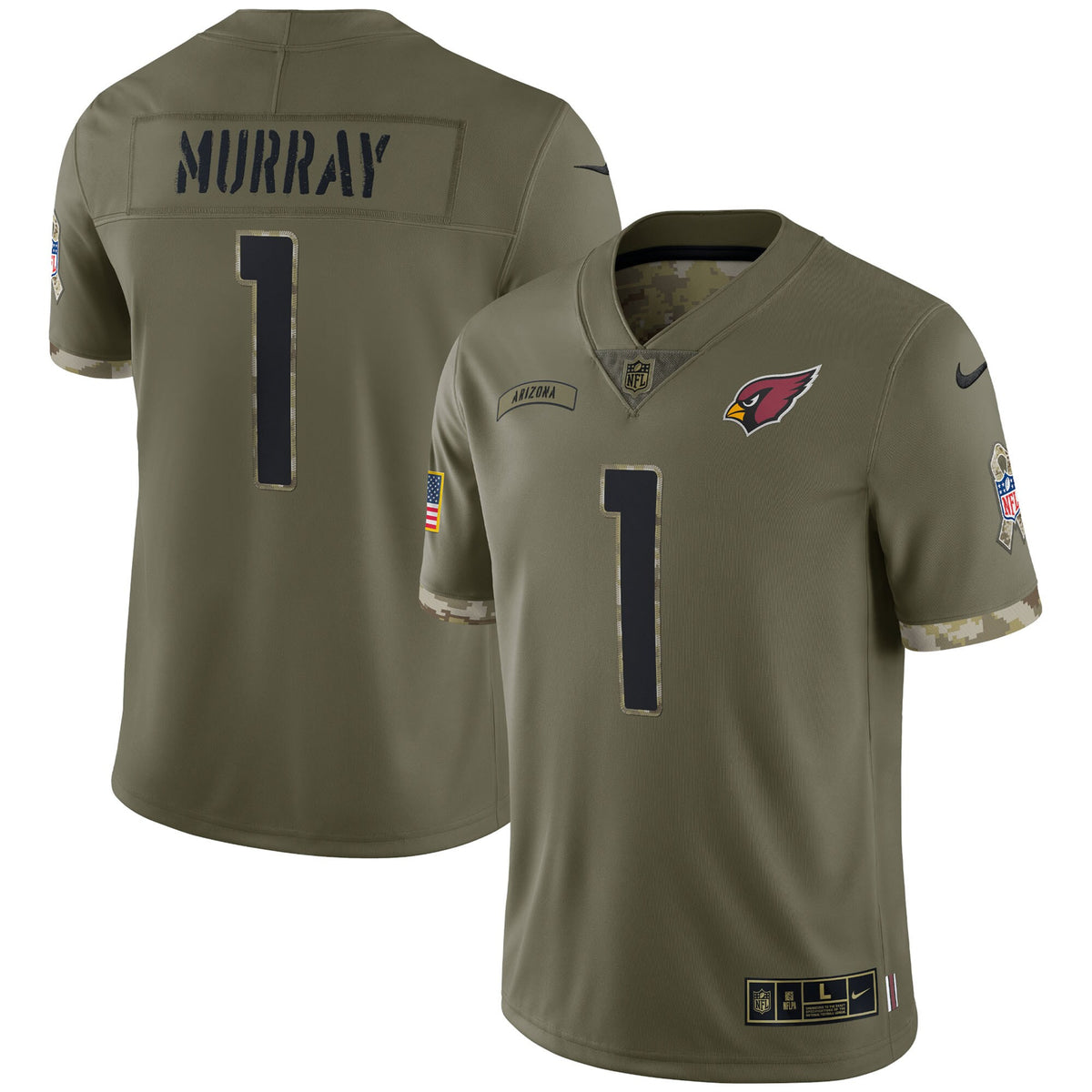 Kyler Murray Arizona Cardinals olive Salute To Service jersey