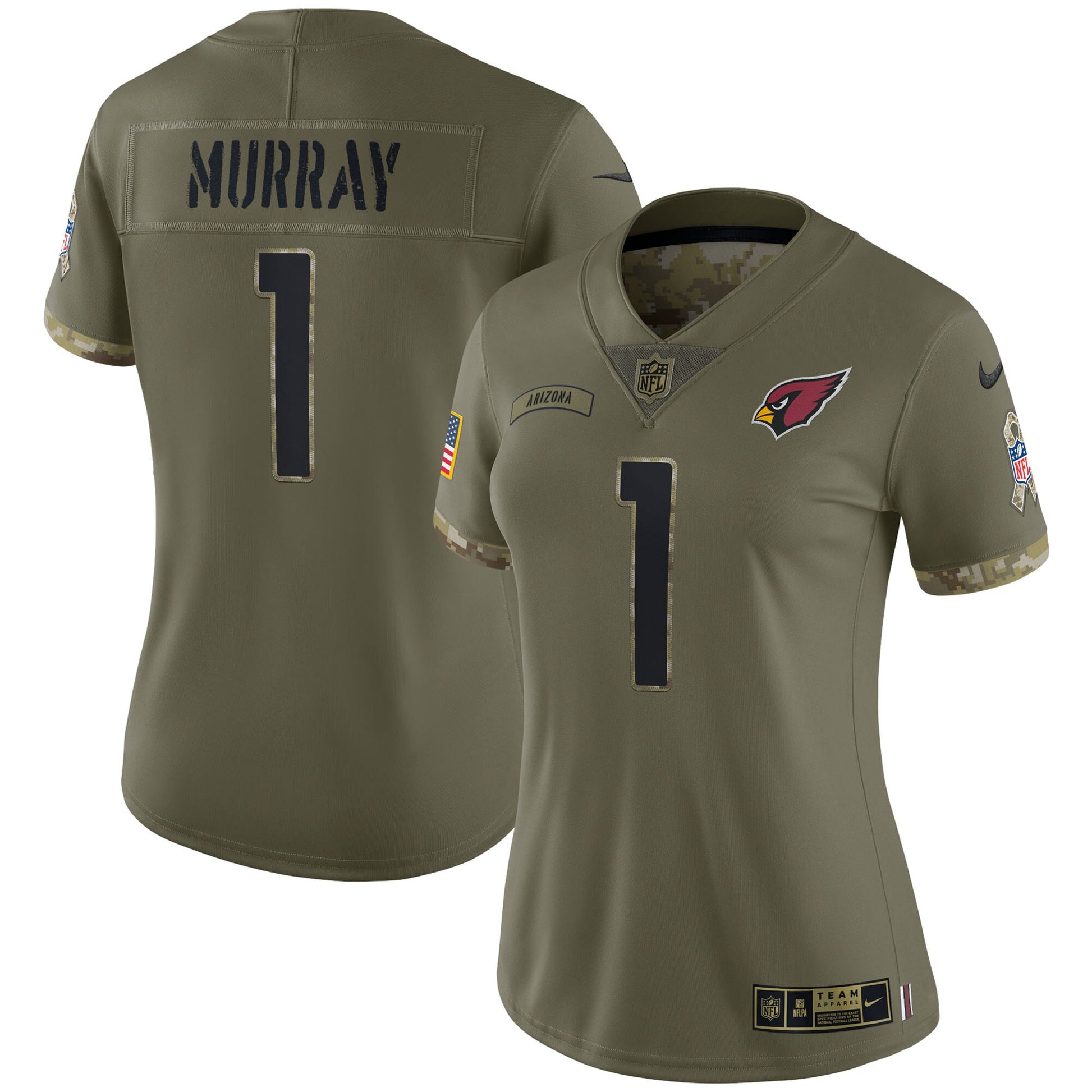 Kyler Murray Arizona Cardinals olive Salute To Service jersey