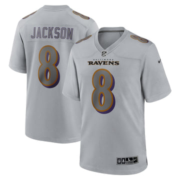 Lamar Jackson Atmosphere Baltimore Ravens gray Fashion jersey