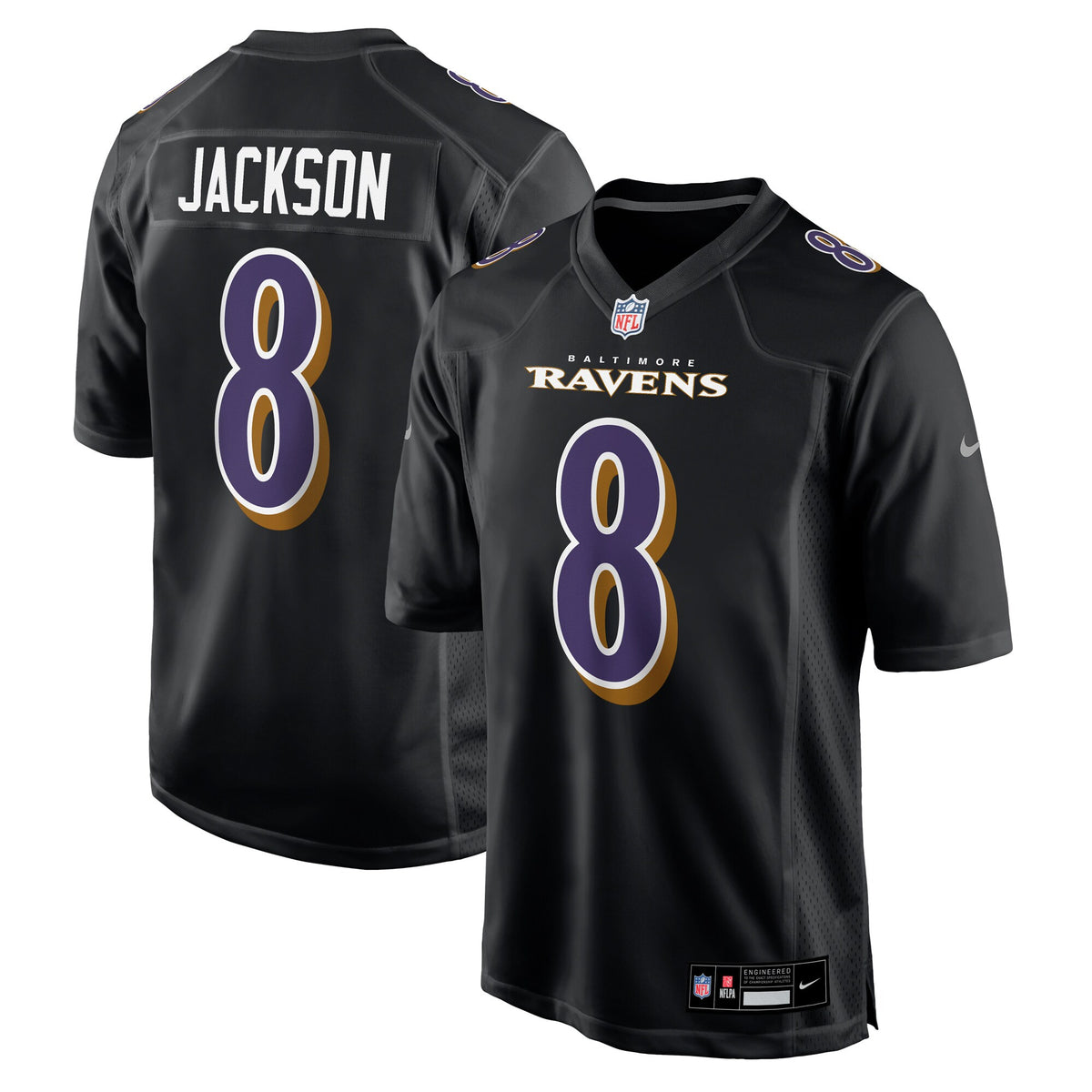 Lamar Jackson Baltimore Ravens black Fashion jersey
