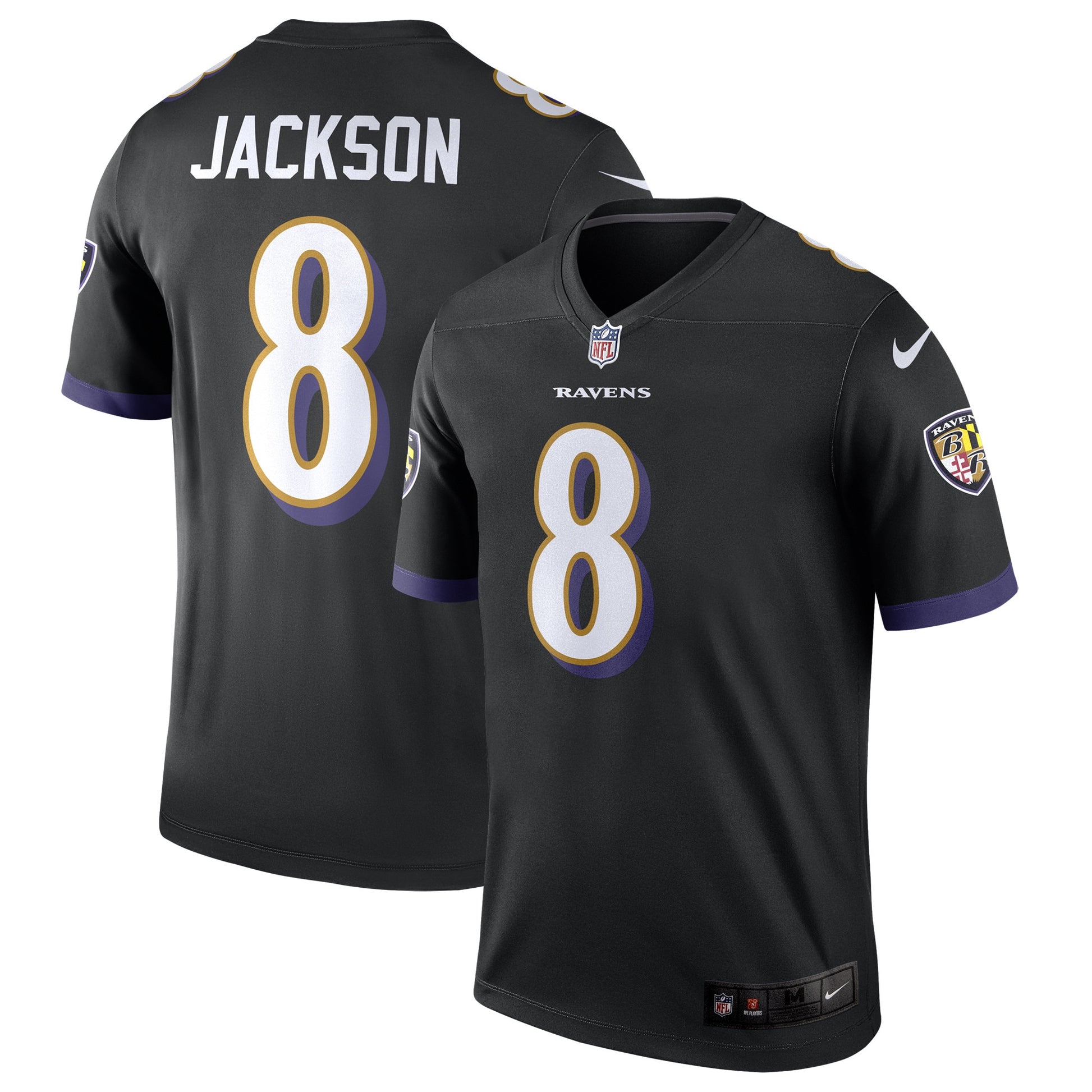Lamar Jackson Baltimore Ravens black Legend jersey