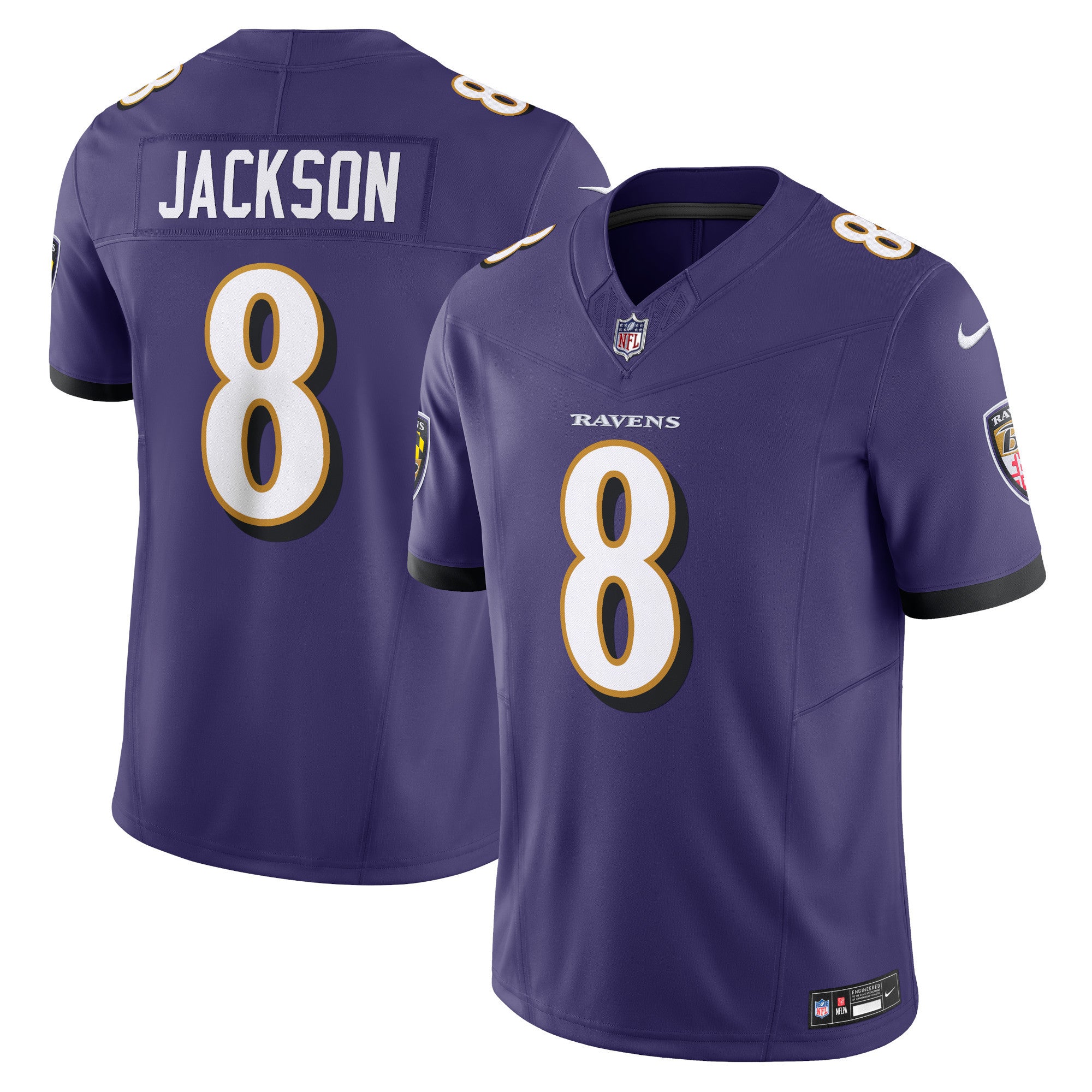 Lamar Jackson Baltimore Ravens purple Vapor jersey