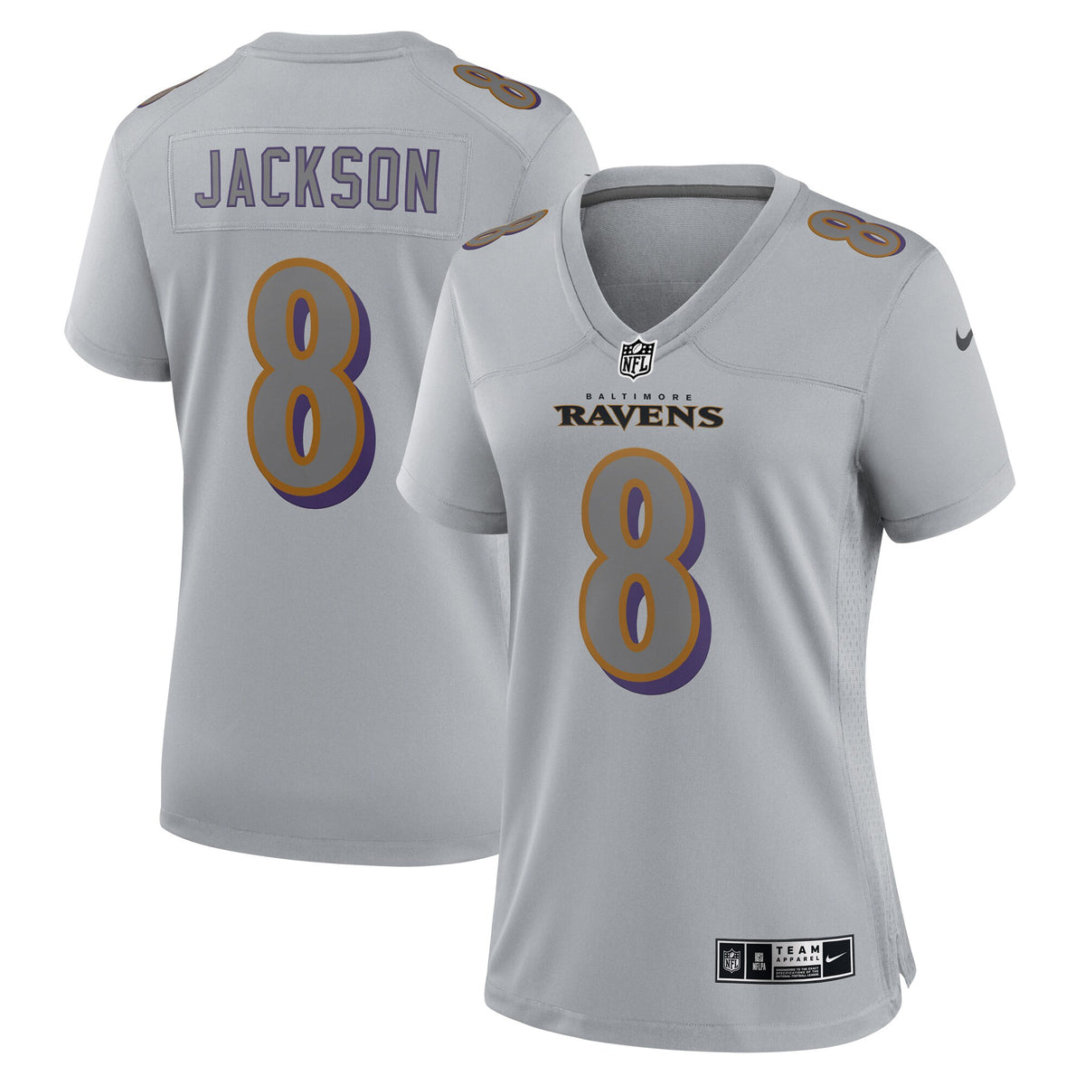 Lamar Jackson Atmosphere Baltimore Ravens gray Fashion jersey