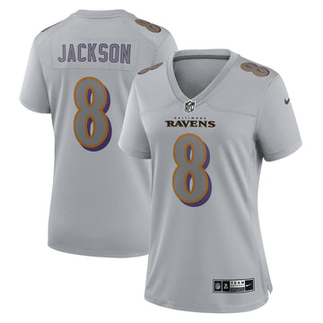 Lamar Jackson Atmosphere Baltimore Ravens gray Fashion jersey