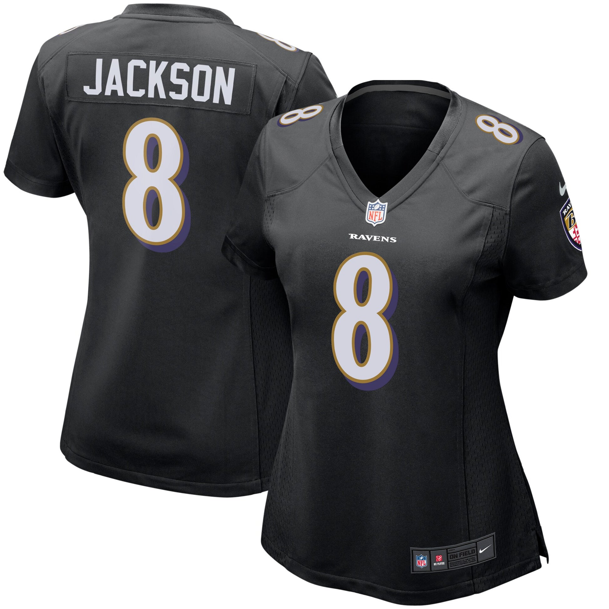 Lamar Jackson Baltimore Ravens black Game jersey