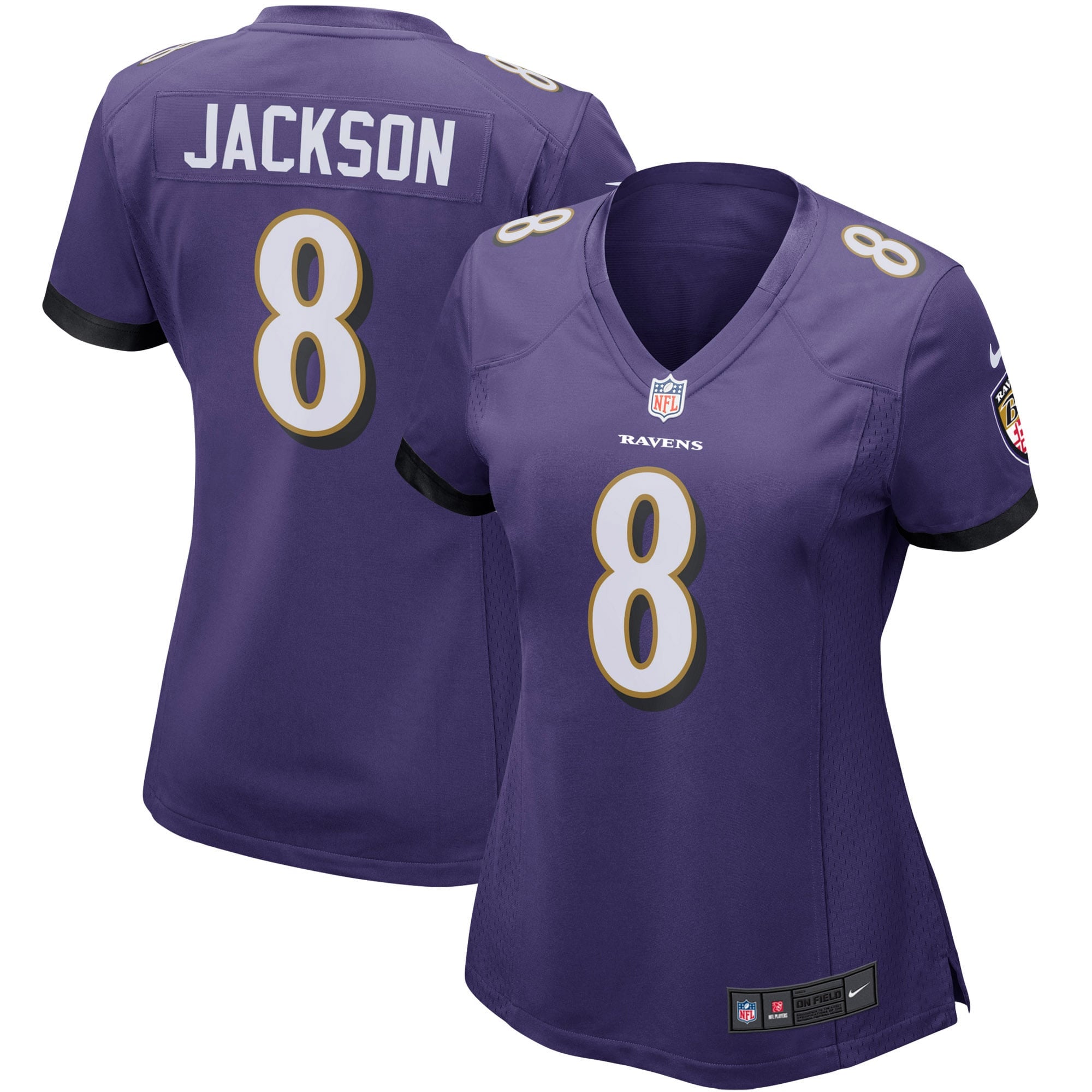 Lamar Jackson Baltimore Ravens purple Game jersey