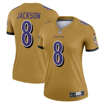 Lamar Jackson Baltimore Ravens gold Inverted Legend jersey