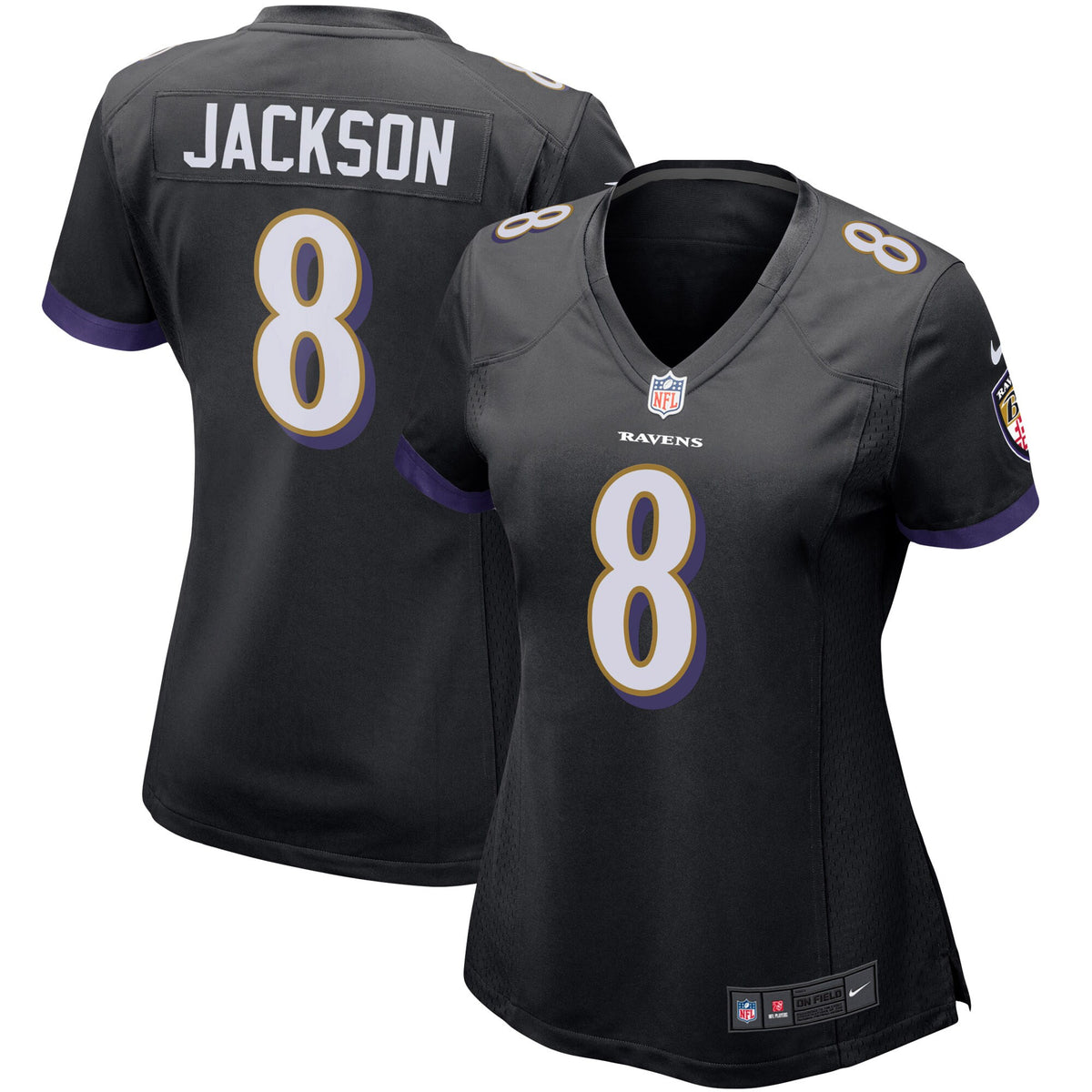 Lamar Jackson Baltimore Ravens black jersey