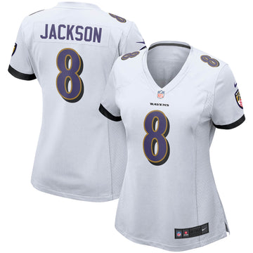 Lamar Jackson Baltimore Ravens white jersey
