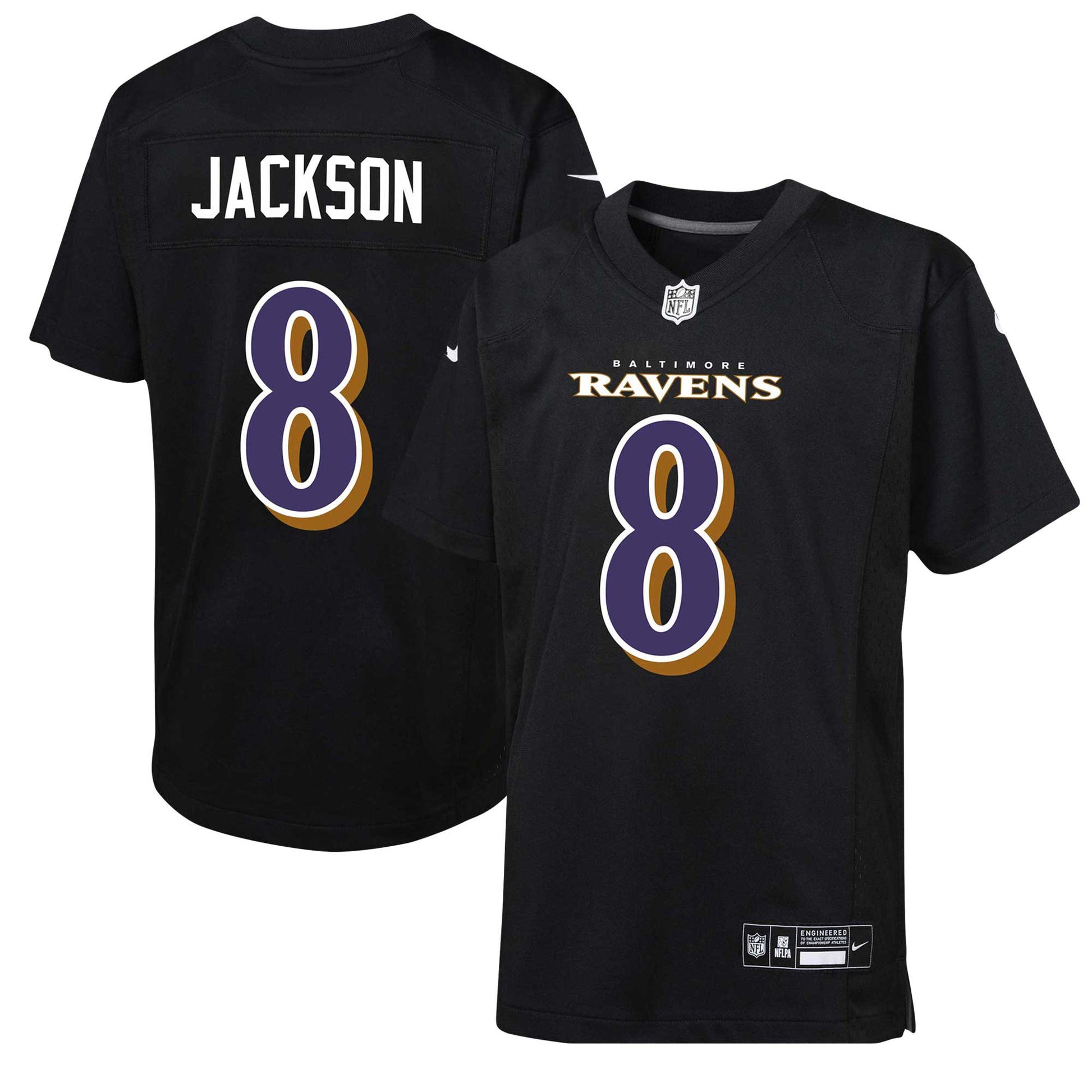 Lamar Jackson Baltimore Ravens black Fashion jersey