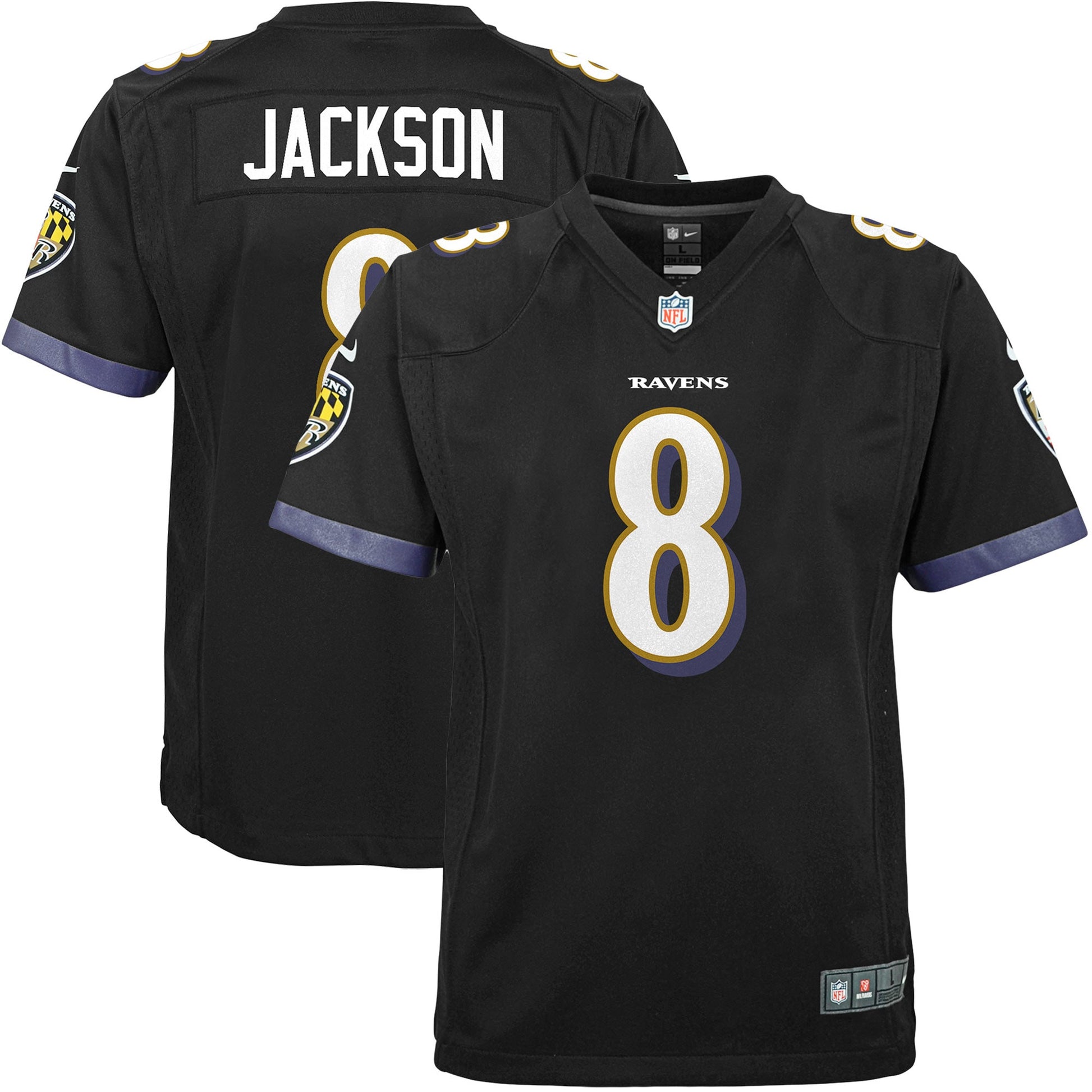 Lamar Jackson Baltimore Ravens black jersey