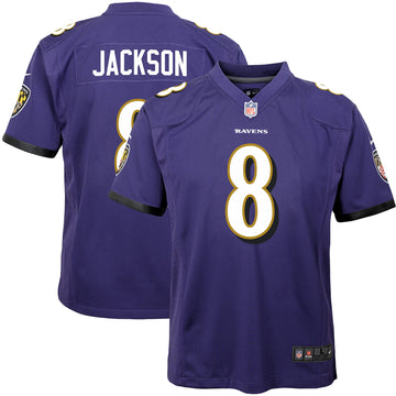 Lamar Jackson Baltimore Ravens purple jersey