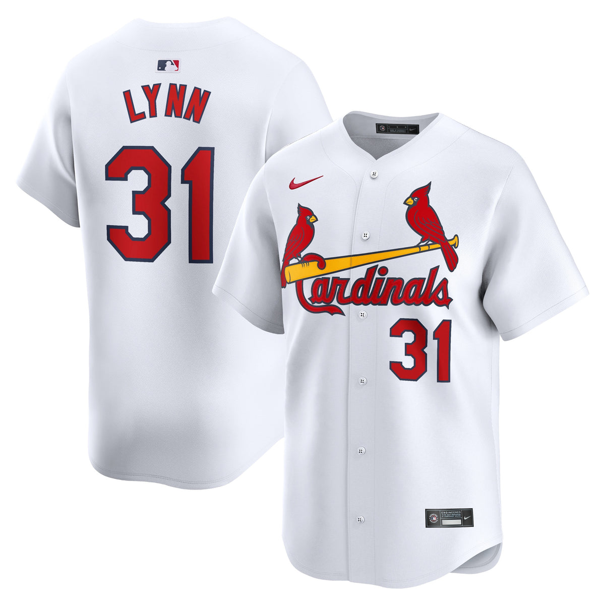 Lance Lynn St. Louis Cardinals white Limited jersey