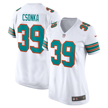 Larry Csonka Miami Dolphins white jersey