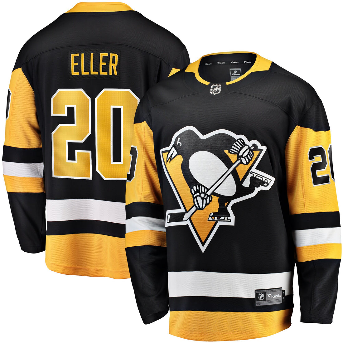 Lars Eller Pittsburgh Penguins black Home jersey