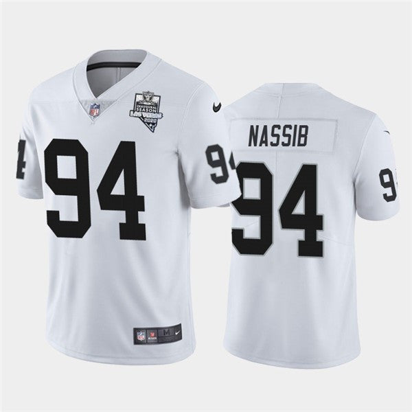 Carl Nassib Las Vegas Raiders white Vapor jersey
