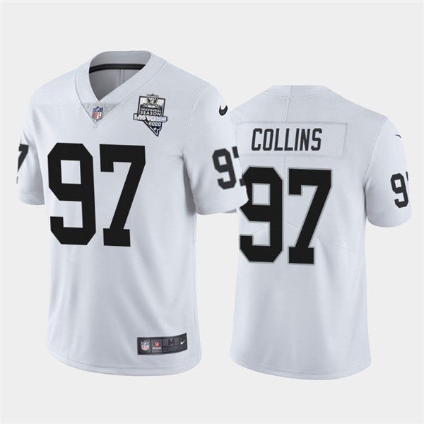 Maliek Collins Las Vegas Raiders white Vapor jersey