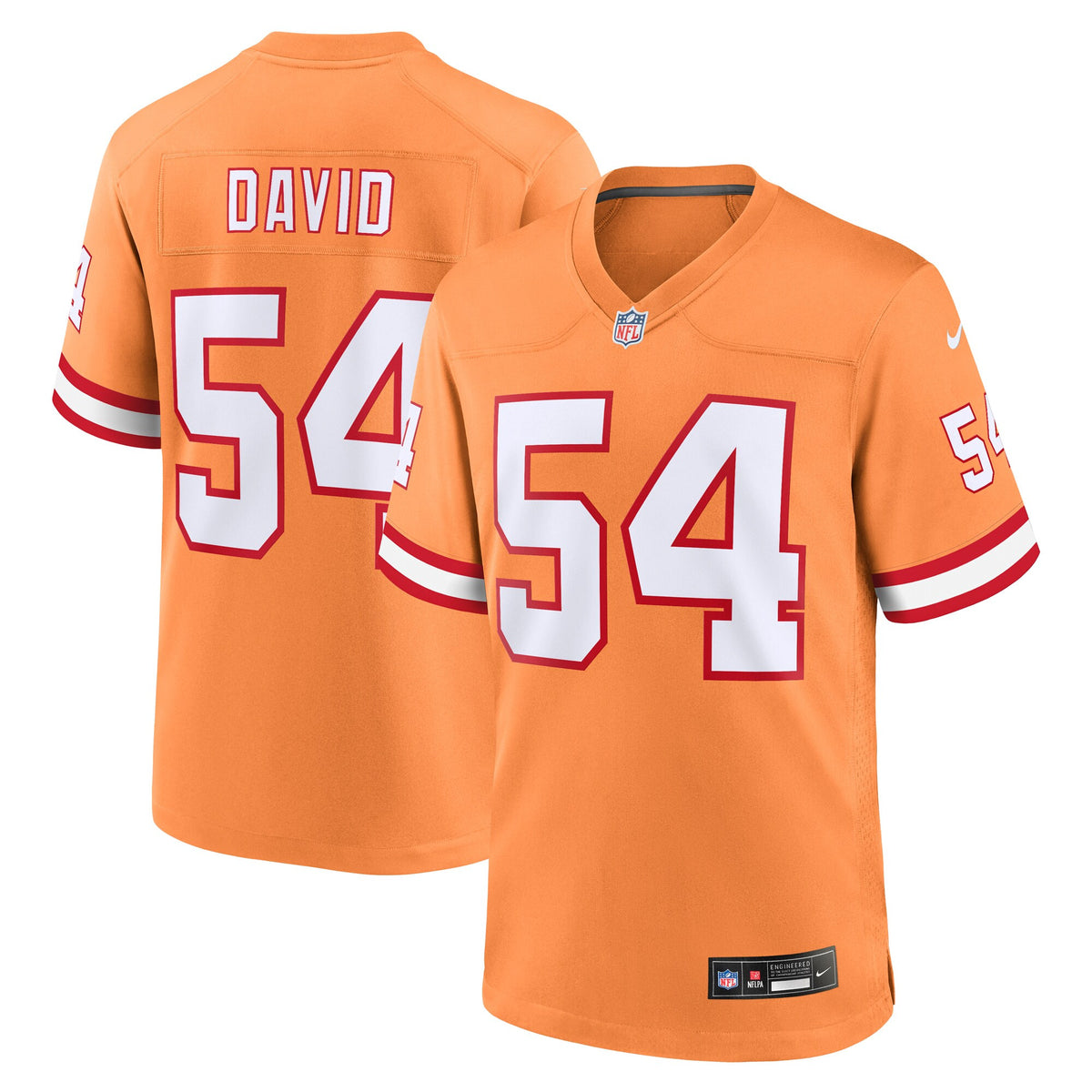 Lavonte David Tampa Bay Buccaneers orange Throwback jersey