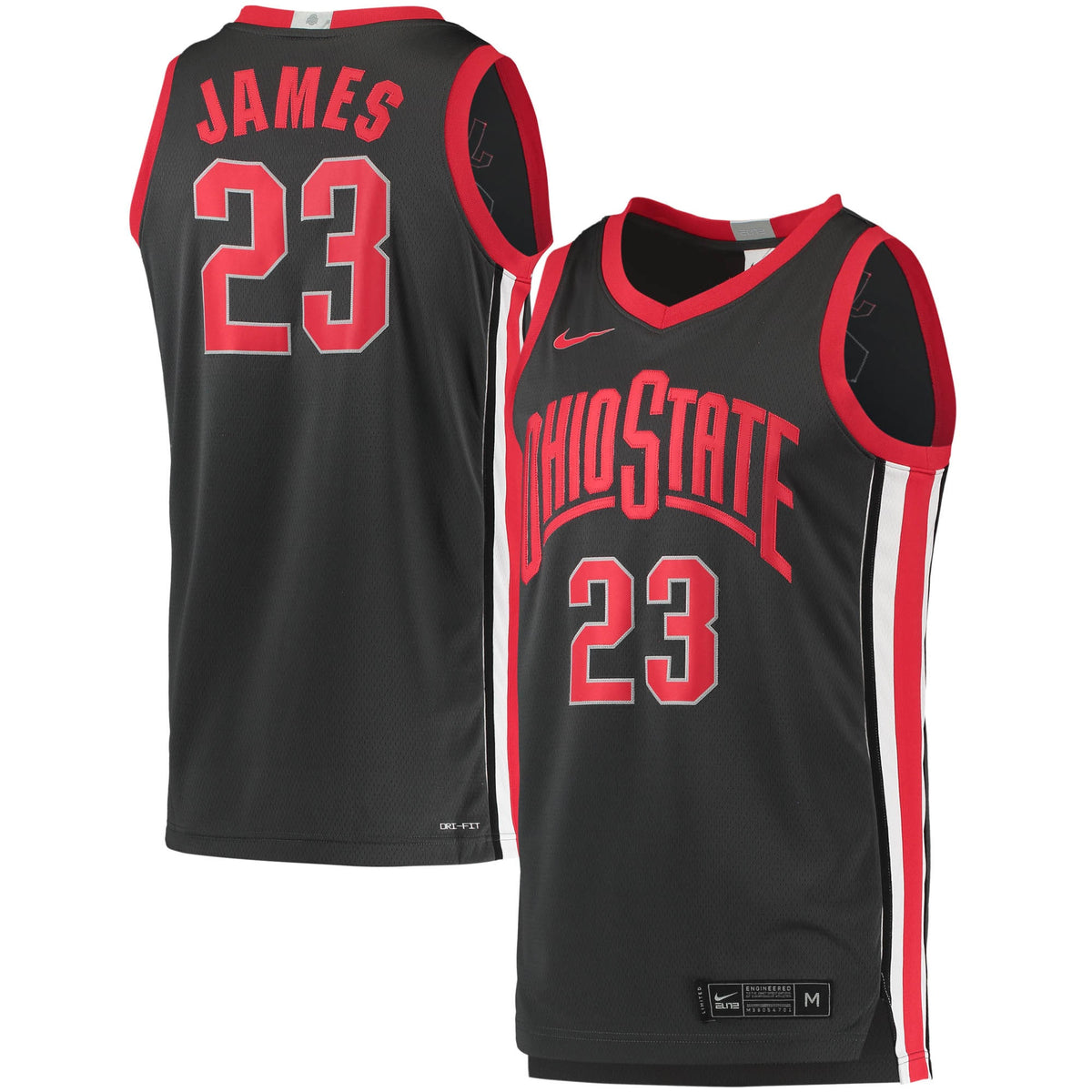 Lebron James Ohio State Buckeyes charcoal Limited jersey