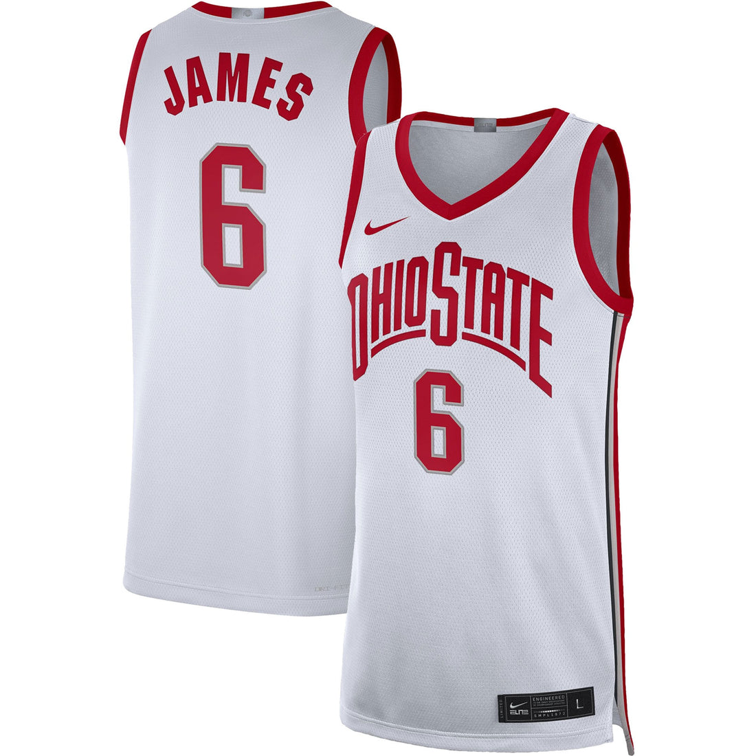 Lebron James Ohio State Buckeyes white Limited jersey
