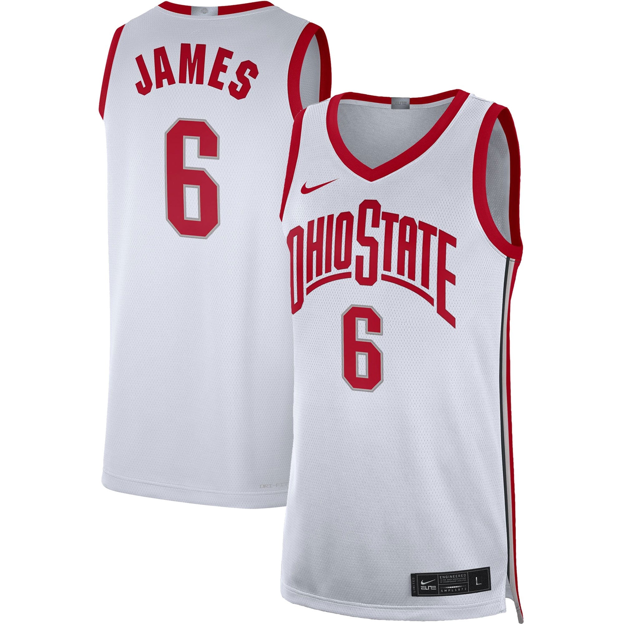 Lebron James Ohio State Buckeyes white Limited jersey