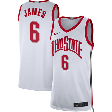 Lebron James Ohio State Buckeyes white Limited jersey