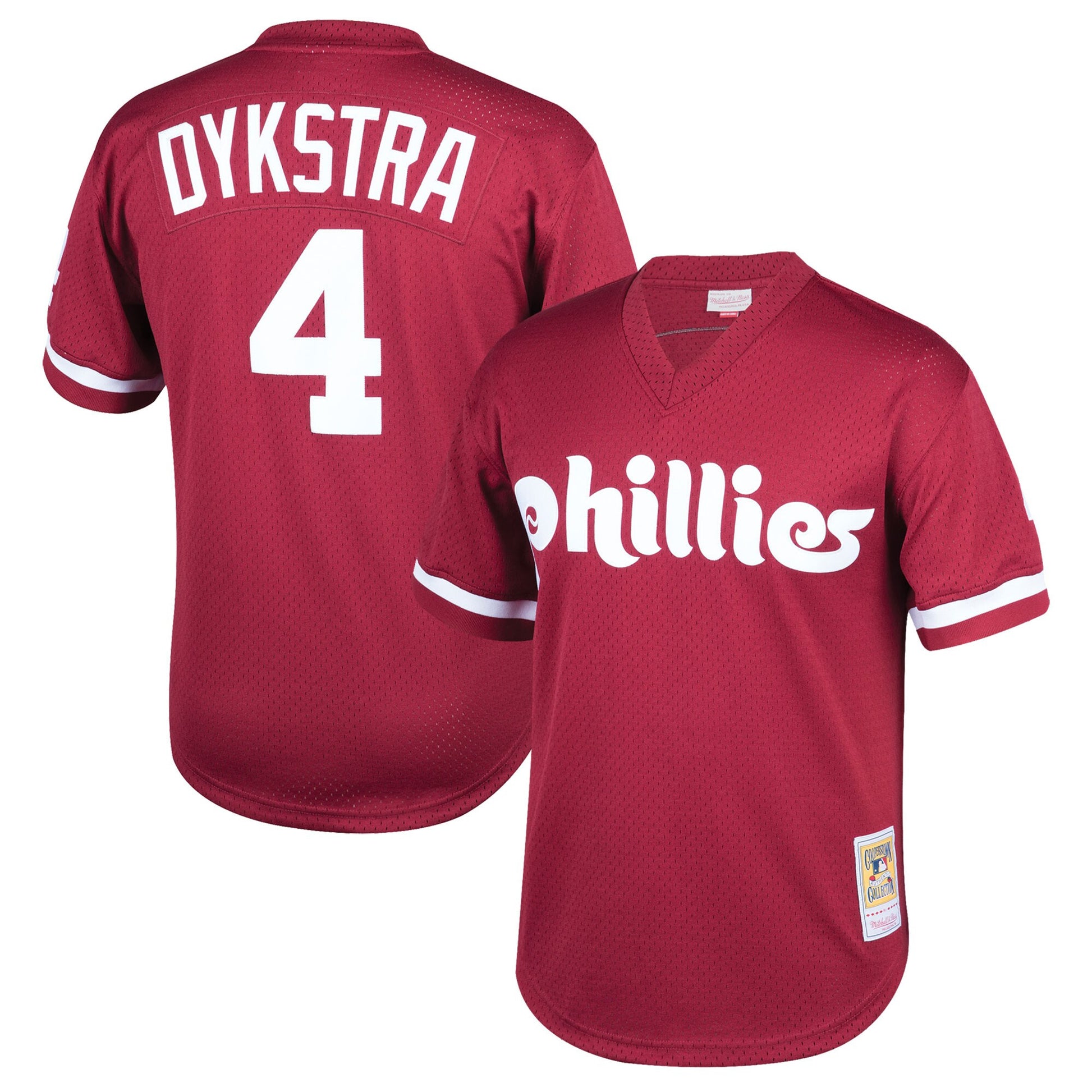 Lenny Dykstra Philadelphia Phillies burgundy Cooperstown jersey