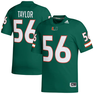 Leonard Taylor Miami Hurricanes green jersey