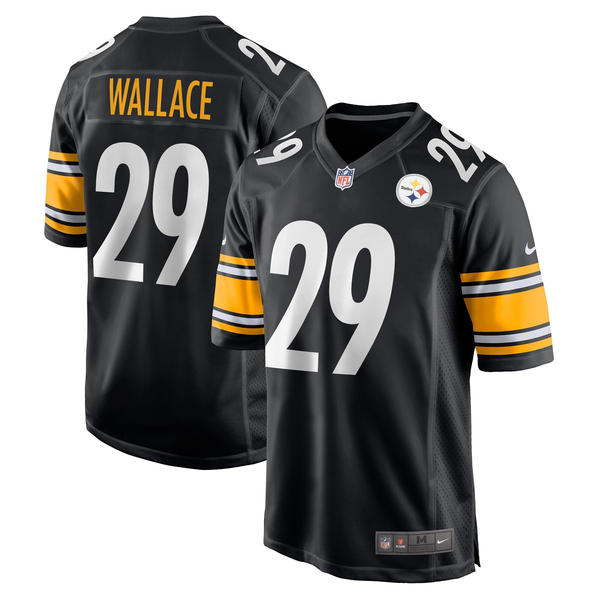 Levi Wallace Pittsburgh Steelers black Game jersey