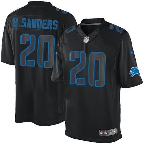 Barry Sanders Detroit Lions black Limited jersey