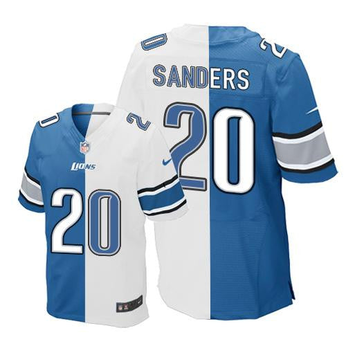 Barry Sanders Detroit Lions blue Elite jersey