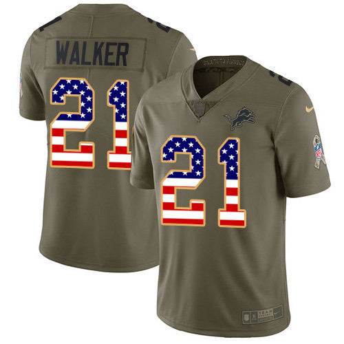 Tracy Walker Detroit Lions olive Salute To Service jersey