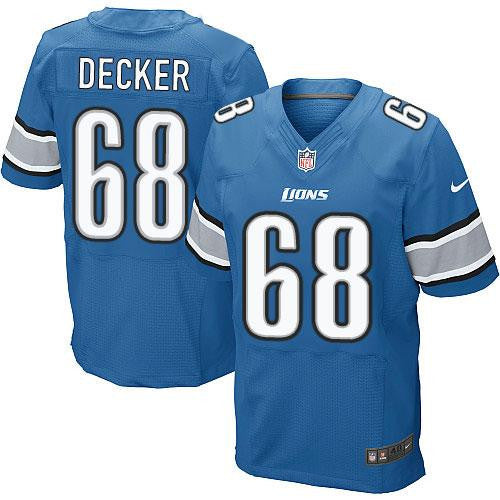 Taylor Decker Detroit Lions blue Elite jersey