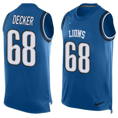Taylor Decker Detroit Lions blue Limited jersey