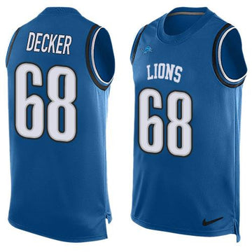 Taylor Decker Detroit Lions blue Limited jersey