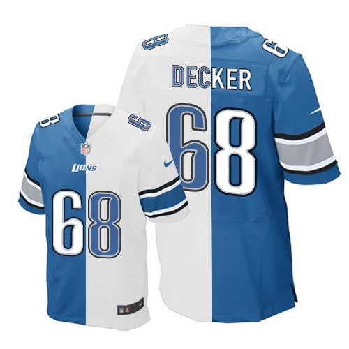 Taylor Decker Detroit Lions blue Elite jersey