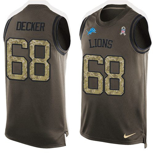 Taylor Decker Detroit Lions green Salute To Service jersey