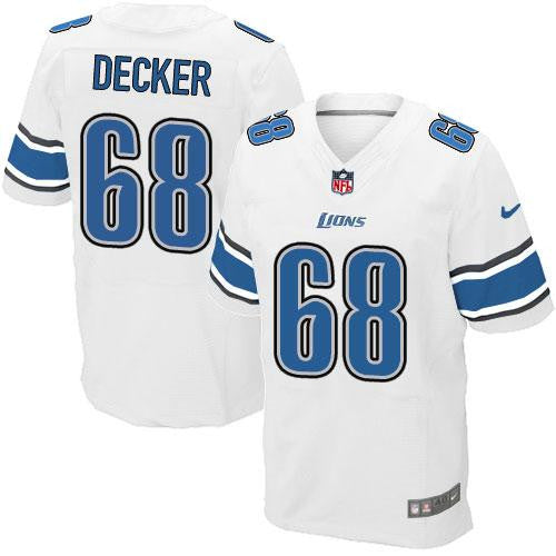 Taylor Decker Detroit Lions white Elite jersey