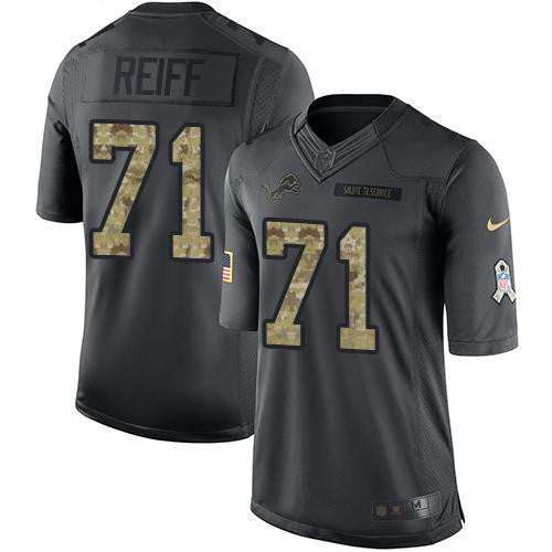 Riley Reiff Detroit Lions black Salute To Service jersey