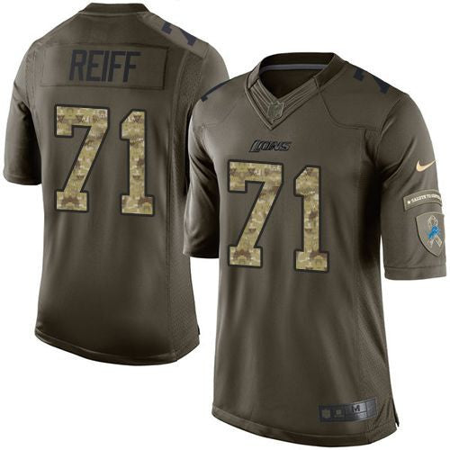 Riley Reiff Detroit Lions green Salute To Service jersey