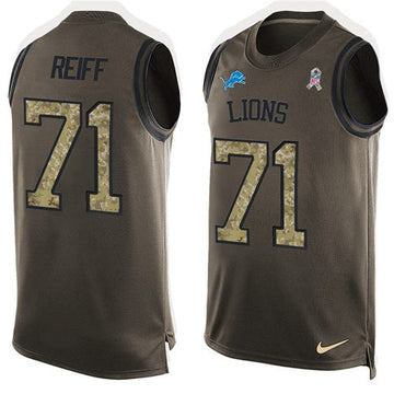 Riley Reiff Detroit Lions green Salute To Service jersey