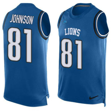Calvin Johnson Detroit Lions blue Limited jersey