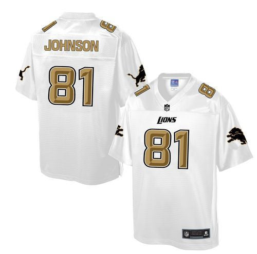 Calvin Johnson Detroit Lions white Pro Line jersey