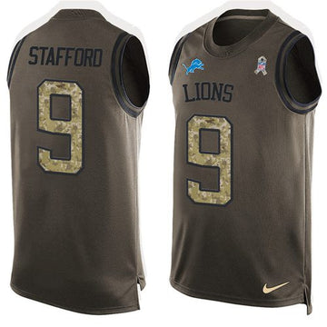 Matthew Stafford Detroit Lions green Salute To Service jersey