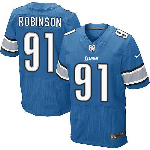 A'Shawn Robinson Detroit Lions blue Elite jersey