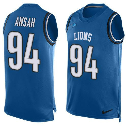 Ziggy Ansah Detroit Lions blue Limited jersey