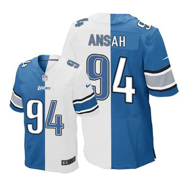 Ziggy Ansah Detroit Lions blue Elite jersey